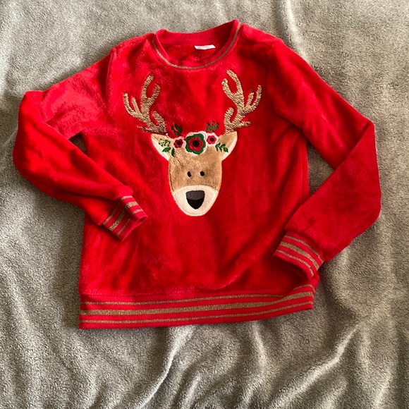 Red Reindeer Sequin Sweater - Picture 1 of 5